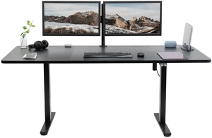 VIVO Electric 71 x 30 Stand Up Desk Workstation, Black Top, Black Frame VIVO Electric 71 x 30 Stand Up Desk Workstation, Black Top, Black Frame