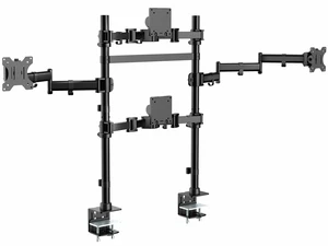 VIVO Dual Pole Quad Monitor Desk Mount, Screens Up to 49 (x2) and 38 (x2) VIVO Dual Pole Quad Monitor Desk Mount, Screens Up to 49 (x2) and 38 (x2)