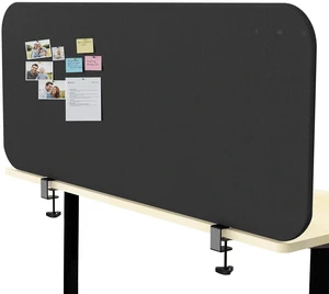 VIVO 60" Clamp-On Desk Privacy Panel, Sound-Reducing PET Fabric VIVO 60" Clamp-On Desk Privacy Panel, Sound-Reducing PET Fabric