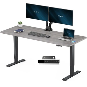 VIVO PRO 2-Motor 71 x 30 Standing Desk, 1-Piece Dark Gray Top, Black Frame VIVO PRO 2-Motor 71 x 30 Standing Desk, 1-Piece Dark Gray Top, Black Frame