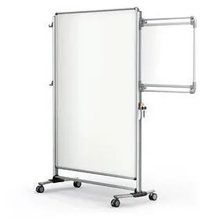 Ghent NEX224MMP Nexus Partition Whiteboard - 48" x 60" - White Surface, Satin Aluminum Frame