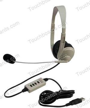 Multimedia Stereo Headphones with Boom Microphone - USB