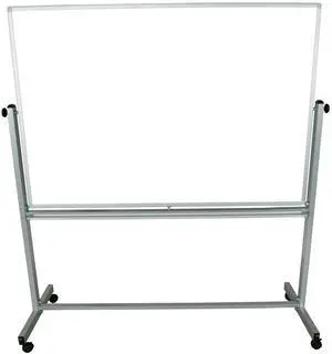 Luxor Mobile Magnetic Whiteboard - 60" x 40" - White Surface - Silver Aluminum Frame  MB6040WW