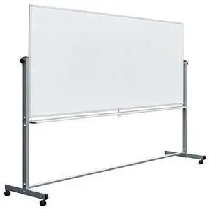 Luxor Mobile Magnetic Whiteboard - 96" x 40" - White Surface, Silver Aluminum Frame  MB9640WW