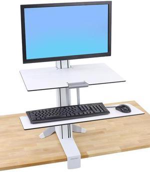 Ergotron - 33-350-211 - WorkFit-S Sit-Stand Workstation w/Worksurface+, LCD LD Monitor, White