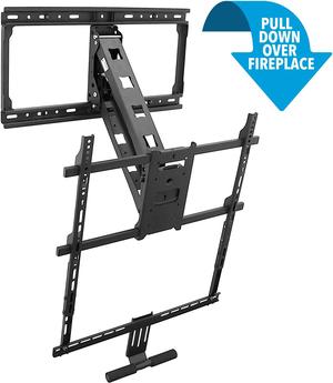 Mount-It! Pull Down TV Mount | Fits 40"-80" TVs | Fireplace Installation