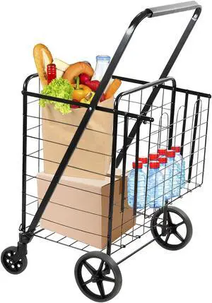 Mount-It! Rolling Utility Shopping Cart