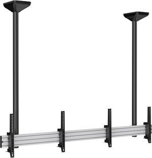 Mount-It! Digital Signage Ceiling Mount for Two Screens | Fits 45” to 55” Screen Size TVs