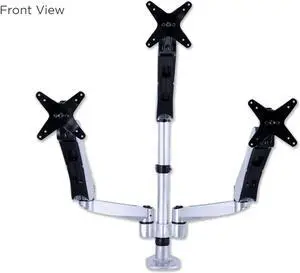Mount-It! Articulating Triple Pyramid Monitor Desk Mount |  Fits 17-24 Inch Screens