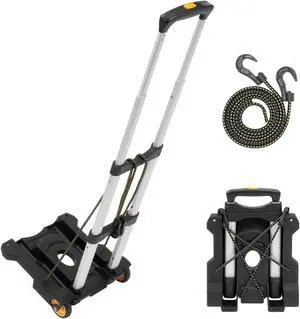 Mount-It! Premium Folding Luggage Cart | 77 LBS Capacity