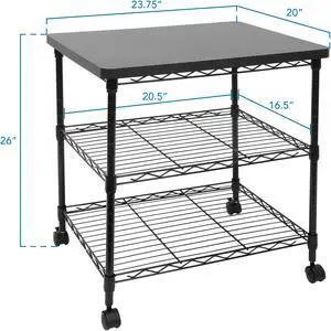 Mount-It! Three-Tier Large Printer Cart with Wheels Mount-It! Three-Tier Large Printer Cart with Wheels