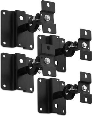 Mount-It! Heavy Duty Universal Speaker Mounts for Walls/Ceiling - Black | Set of 4