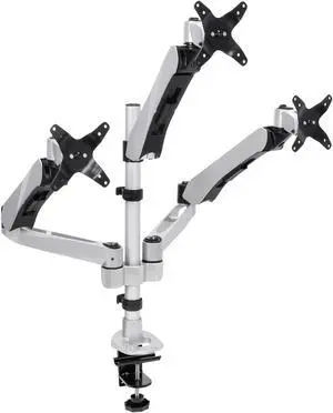 Mount-It! Full-Motion Triple Monitor Desk Mount |  Fits 17-24 Inch Screens