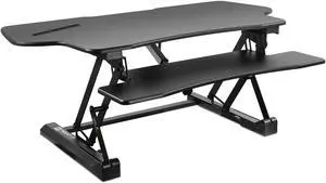 Mount-It! Electric Standing Desk Converter | 48 Inch Extra Wide Motorized with Built in USB Port