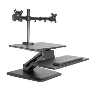 Mount-It! Standing Desk Converter With Dual Monitor Mount, Supports two screens up to 32" and 22lbs each Mount-It! Standing Desk Converter With Dual Monitor Mount, Supports two screens up to 32" and 22lbs each
