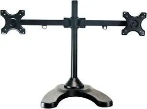 Mount-It! Dual Monitor Stand | 24" Max Screen Size | Free Standing