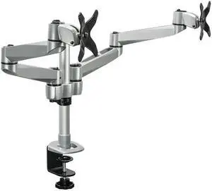 Mount-lt! Adjustable Dual Monitor Arm | Desk Mount | Fits 17 to 27 inch Screen Sizes | TAA Compliant