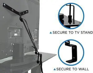 Mount-It! TV Safety Straps for Child and Baby Proofing |Secures to TV Stand and Walls