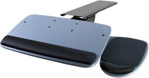 Mount-It! Under Desk Keyboard Tray with Ergonomic Wrist Rest Pad |17.25 Inch Track