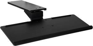 Mount-It! Under Desk Keyboard Tray and Mouse Platform with Gel Wrist Pad | 17 Inch Track