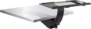 Mount-It! Sit Stand Keyboard Tray | Height Adjustable Under Desk Keyboard and Mouse Drawer | 26.5 Inch Wide Platform