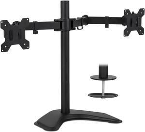 Mount-It! Dual Monitor Mount Stand | Fits Up to 32" Screens | Full Motion VESA Arms
