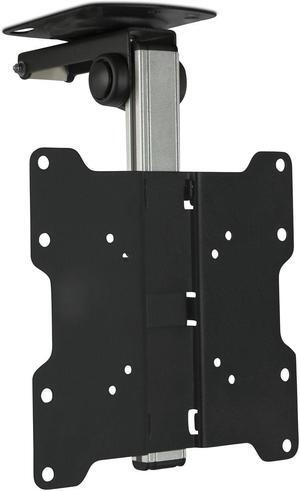 Mount-It! Flip Down TV and Monitor Mount | Ceiling Kitchen Overhead and Under Cabinet Mount | Fits 13-37 Inch Screens