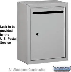 Salsbury 2240AP Letter Box (Includes Commercial Lock) - Standard - Surface Mounted - Aluminum - Private Access