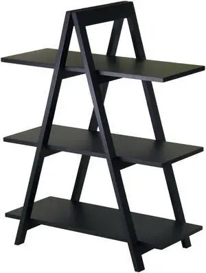 Winsome MDF A-Frame 3-Tier Shelf Black 20130