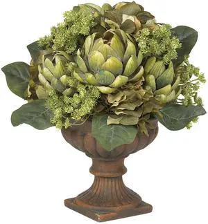 Artichoke Centerpiece Silk Flower Arrangement Artichoke Centerpiece Silk Flower Arrangement