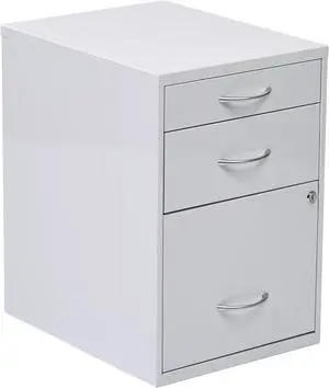 Avenue 6 Office Star HPBF11 22 in. Pencil- Box- Storage File Cabinet - White