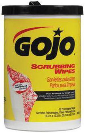 Gojo Heavy Duty Scrubbing Wipes - 72 Wipes Per Canister - 6396-06