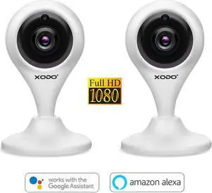 XODO 1080p Indoor Home Security Camera Wireless WiFi, 2-Pack Bay Monitor 2 Way Audio, Sound/Motion Detection, Remote View, Night Vision, E4