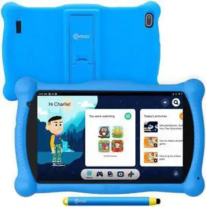 Contixo Kids Tablet V10, 7-inch HD, Ages 3-7, Toddler Tablet with Camera, Parental Control 32GB, Wi-Fi, Learning Tablet for Children with Teacher's Approved Apps, Kid-Proof Case & Stylus, Blue