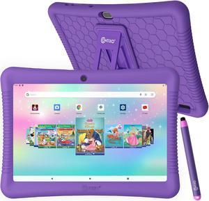 Contixo Kids Tablet K102, 10 inch HD, Ages 3 - 10, Toddler Tablet with Camera, Android, 64GB, WiFi, Learning Tablet for Children with 80 Disney eBooks and Kid-Proof Case, Purple