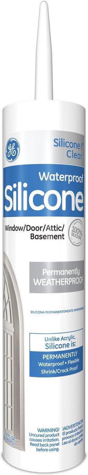 GE 2795576 Silicone Sealant, All Purpose Silicone, 10 oz, Cartridge, Clear