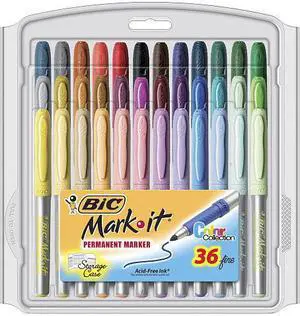 Bic Marking Fine Tip Permanent Marker Assorted Colors 36/Set GXPMP361ASST