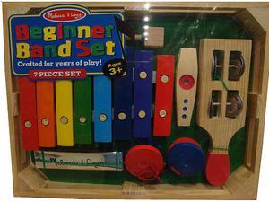 Melissa & Doug Band in a Box Beginner Band Set with Xylophone and Harmonica