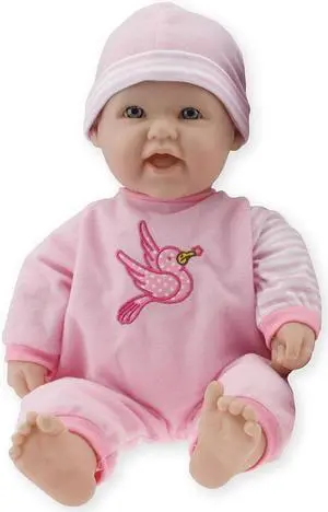 16 inch La Baby Soft Body Baby Doll - Bird Applique 16 inch La Baby Soft Body Baby Doll - Bird Applique