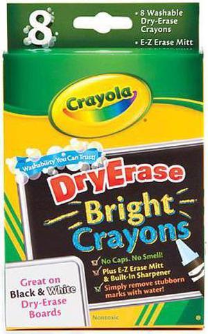 Crayola Washable Dry-Erase Crayons-Bright 8/Pkg