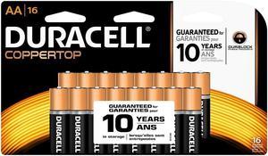 Duracell Coppertop 1.5V AA Alkaline Battery, 16-pack