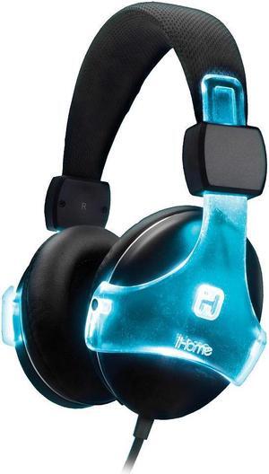 iHome iB37BC Color-Changing Rechargeable Headphones with Microphone (Black)