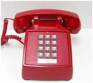 Cortelco ITT-2500-MD-RD 250047-VBA-20MD Desk ValueLine RED