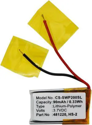 Wireless Headset Battery for Samsung 481220 B481220 HS-2 WEP-200 WEP-210 WE-P301
