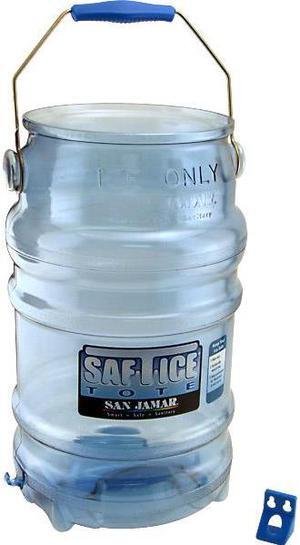 Saf-T-Ice Ice Tote 6Gal Trans Blu