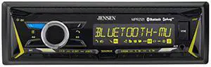 Jensen MPR2121 | 12 Character LCD Single DIN Car Stereo Receiver | RGB Custom Colors | Push to Talk Assistant | Bluetooth Hands Free Calling & Music Streaming | AM/FM Radio | USB Playback & Charging