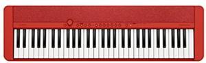 Casio Casiotone CT-S1 Touch Sensitive 61-Key Portable Keyboard with 61 Tones,USB, Bass-reflex Stereo Speakers with Surround, Aux In, Headphone Out, Power Supply, Red (CT-S1RD)