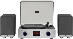 Crosley C92A-BK Belt-Drive Bluetooth Record Player Turntable with Speakers, Vacuum Tube Preamp, and Moving Magnet Audio-Technica Cartridge, Black