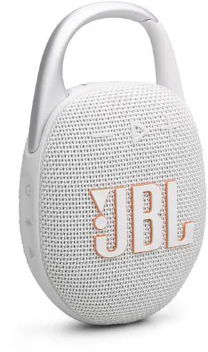 Clip 5 - Ultra-Portable Waterproof Speaker - White | Ultra-portable Pro Sound, Redesigned carabiner, Up to 12 hours of playtime plus 3 hours with Playtime Boost Clip 5 - Ultra-Portable Waterproof Speaker - White | Ultra-portable Pro Sound, Redesigned carabiner, Up to 12 hours of playtime plus 3 hours with Playtime Boost