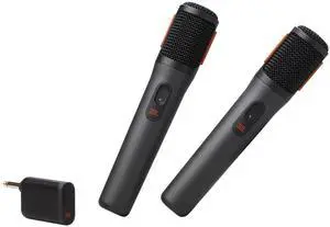 PartyBox Wireless Mic - 2X Digital Wireless Microphones, Rechargeable Battery (20hrs - 700mAh), Clear Voice, Crisp Sound, Stable 2.4GHz Connection, Compatible with All PartyBox Speakers (Black) PartyBox Wireless Mic - 2X Digital Wireless Microphones, Rechargeable Battery (20hrs - 700mAh), Clear Voice, Crisp Sound, Stable 2.4GHz Connection, Compatible with All PartyBox Speakers (Black)